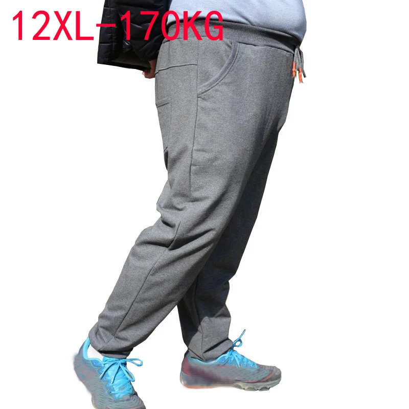 

plus size 5XL 8XL 11XL 12XL men sweatpants autumn spring oversize soprts pants Stretch Elasticity loose pants 170KG 70 72 74 76