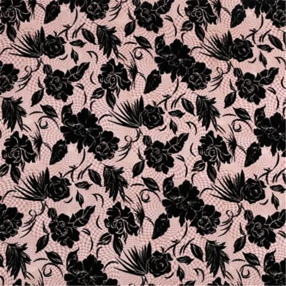 New Coming Pure Silk Velvet Burn Out Fabric with Charming Flower Printing for Lady Elegant Clothing