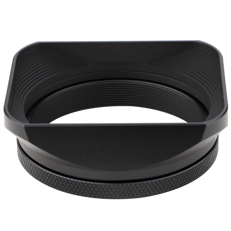 Квадратная Металлическая бленда Haoge с крышкой и переходным кольцом 49 мм для камеры Fuji X100V X100F X100S X100T X70, черного цвета