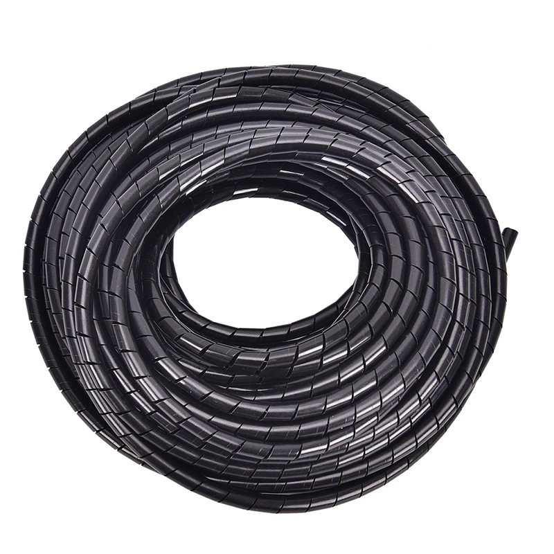 17M PC Cable Wire Organizer Flexible Spiral Data Line Cable Protector Storage 6mm Dia Desk Tidy Cable Accessories