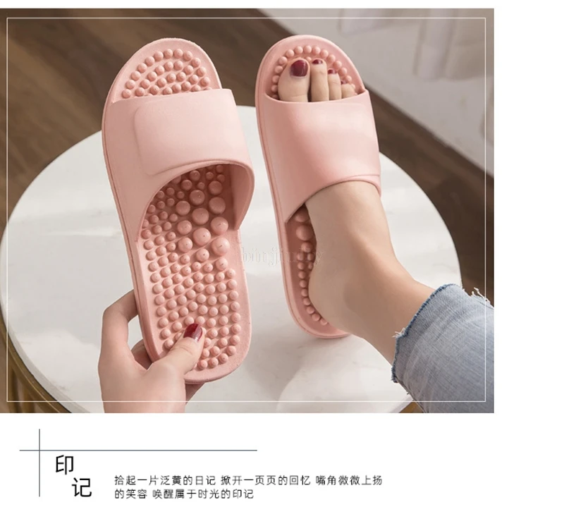 Massage Slipper Female Summer Acupoint Foot Therapy Shoe Indoor Home Soft Bottom Bathroom Anti-Slip Foot Bottom Massager