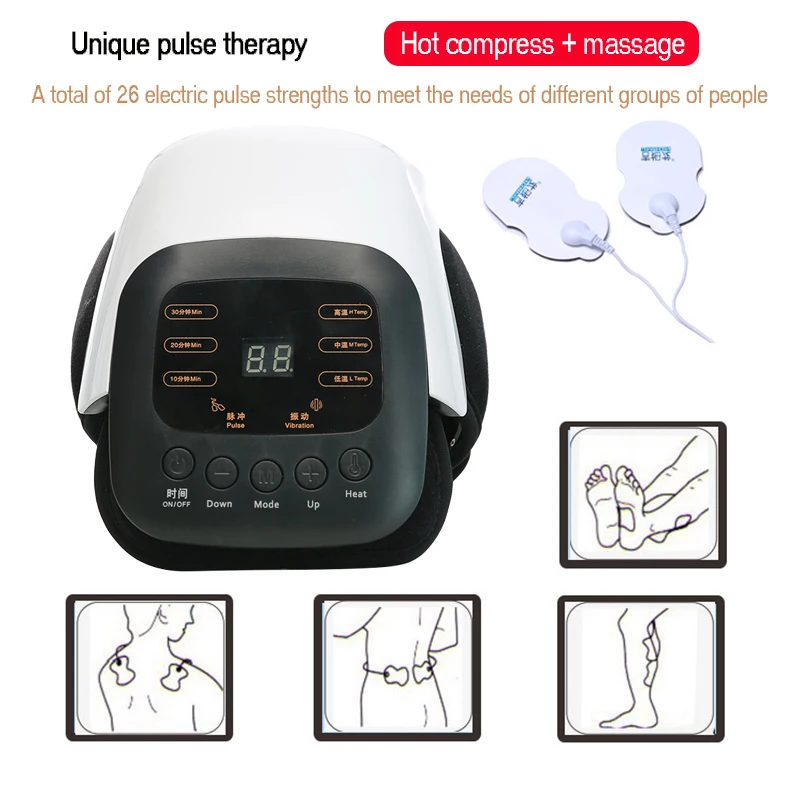 Knee Massage Rehabilitation Vibration Stimulator Safety Physiotherapy Machine Infrared Heating Pain Relief Relaxation Reliable