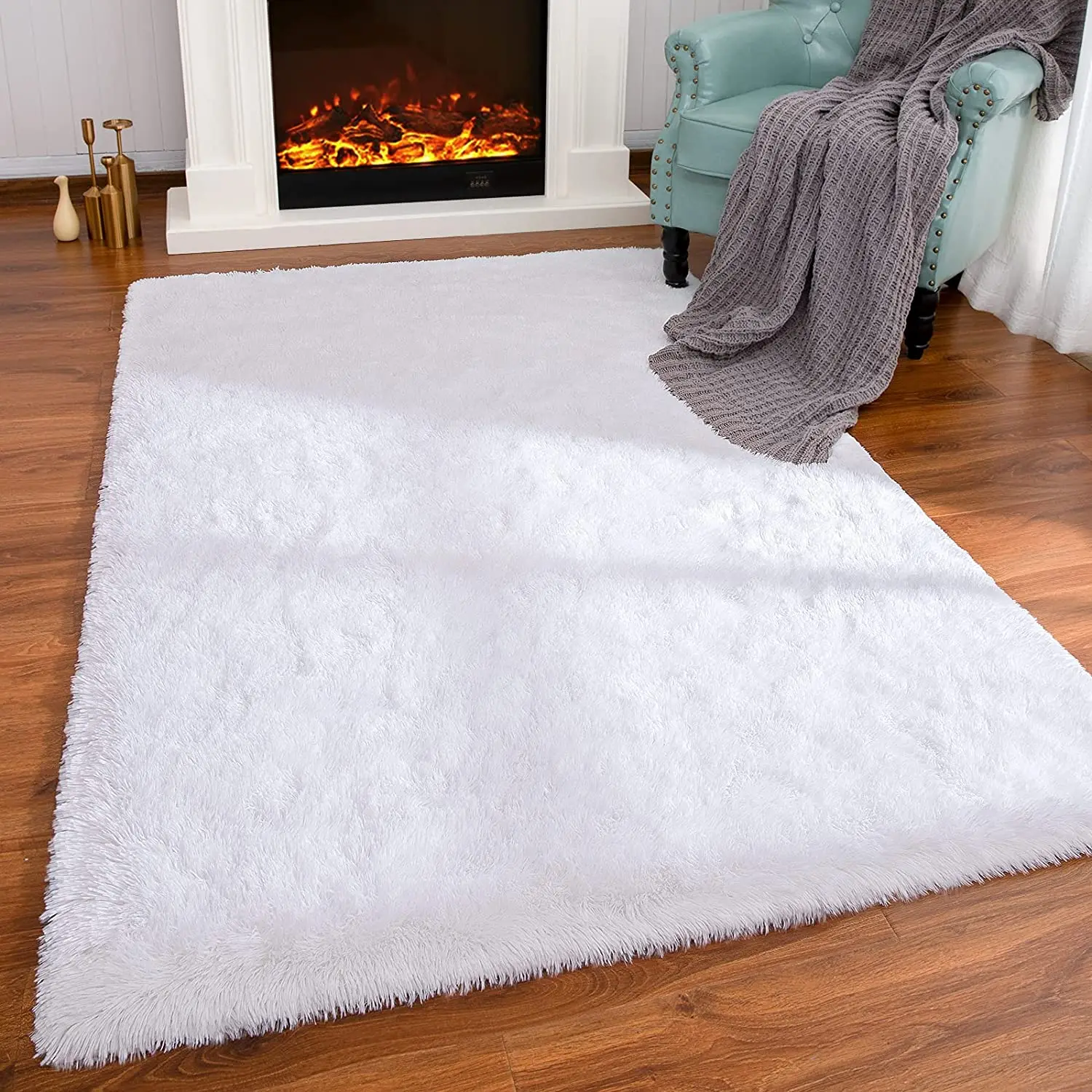 Soft Bedroom Living Room Rug Plush Rectangular Area Rugs Home Decor Carpet Nursery Rugs Shaggy Kids Room Rug Playing Mat Carpet