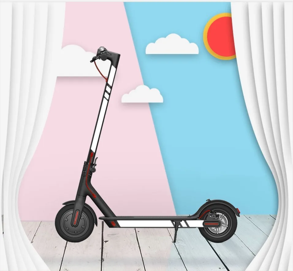 Xe Trượt Scooter Miếng Dán Phản Quang PVC Xe Tay Ga Decal Chống Thấm Nước Đi Đêm Cảnh Báo Dải Cho Xiaomi Mijia M365