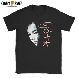 Retro Bjork Fan Art Design Men T Shirt Vintage Iceland Music Singer Funny Tees Round Collar T-Shirts Cotton Gift Clothes