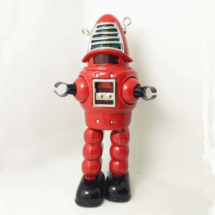 [Grappige] Volwassen Collectie Retro Wind Up Speelgoed Metalen Tin Ruimte Mechanische Planeet Bullet Robot Clockwork Toy Figures Model kids Gift