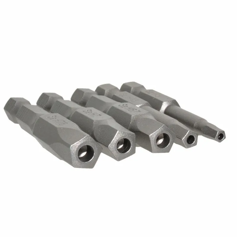 Torx Chave de Fenda Conjunto de Ferramentas Kit Reparação Chaves de Fenda Hex Haste Broca Pentágono com Furos Peças 50 mm