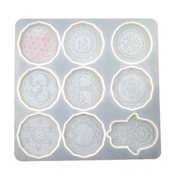 Flower of Life Pendant Crystal Epoxy Resin Mold Jewelry Necklace Earrings Silicone Mould DIY Crafts Casting Tool