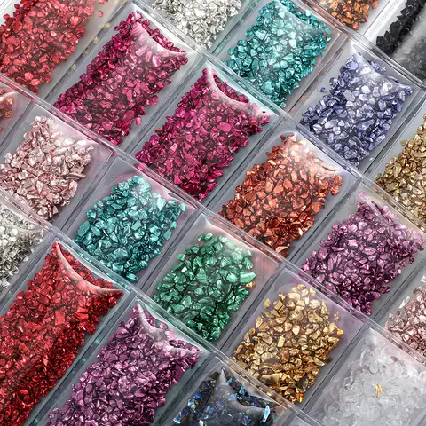 Tambalan Resin Batu Kaca Pecah Pengisi Epoksi UV Kristal Kerajinan DIY Dekorasi Seni Kuku Tambalan Cetakan Pembuatan Perhiasan Buatan Tangan