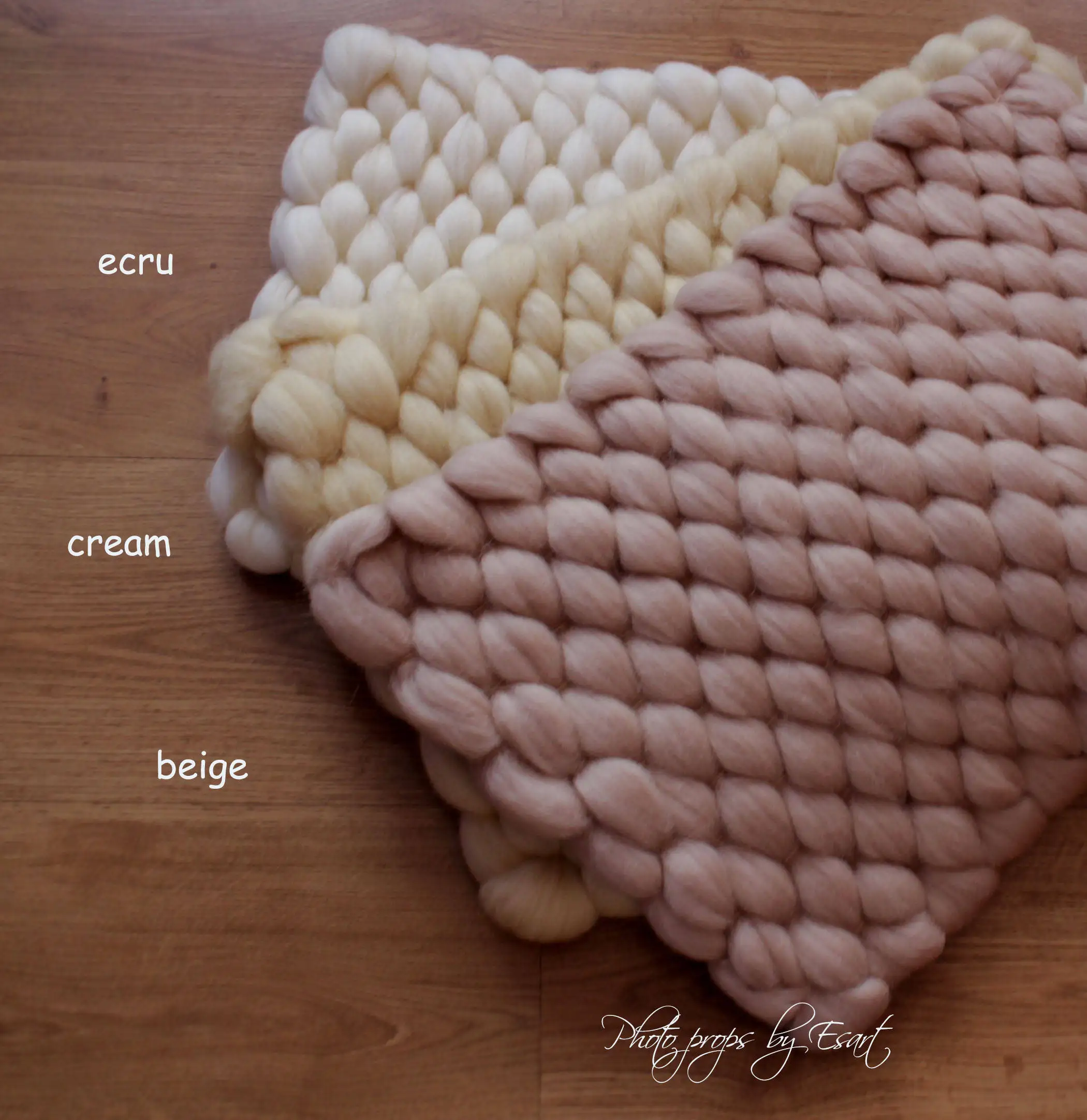 Handmade Newborn woven backdrop blanket, newborn sitter photography props brown bege pink wool chunky layer newborn photoshoot