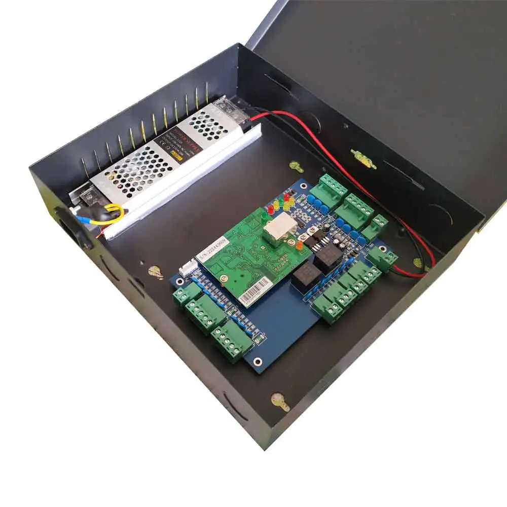 Tcp Ip Two Door Access Control With Hi Switch Power Supply 10a Output Support Fire Alarm Multi-Access Lock Rfid Reader Sn:L02