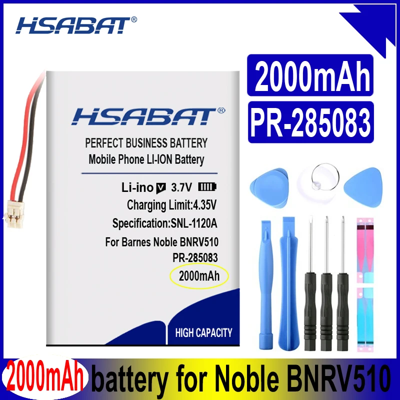 PR-285083 2000mAh Battery for Barnes & Noble BNRV510,Nook Glowlight Plus 2015 Kobo Glo HD H2O E-book aura edition Batteries