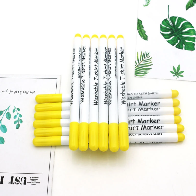 3/6PCS White Water Soluble Marker Pen Fabric Marking 6Water Erasable Marking Pen for Leather Marking Clothing Graffiti DIY