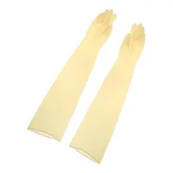 Luvas de borracha para uso doméstico, 75cm, industrial, anti-químico, alcalino, ácido, cozinha, equipamento de proteção, segurança do trabalho, unissex