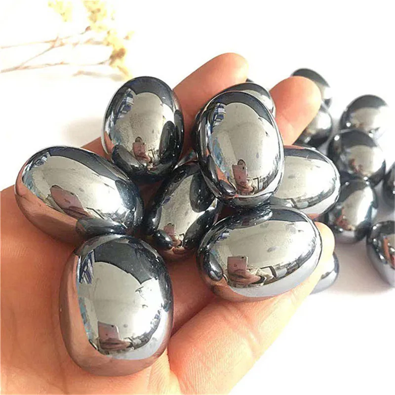

High Quality Terahertz Tumbled Stones Natural Quartz Minerals Crystal Gemstones Healing Reiki Home Decorations
