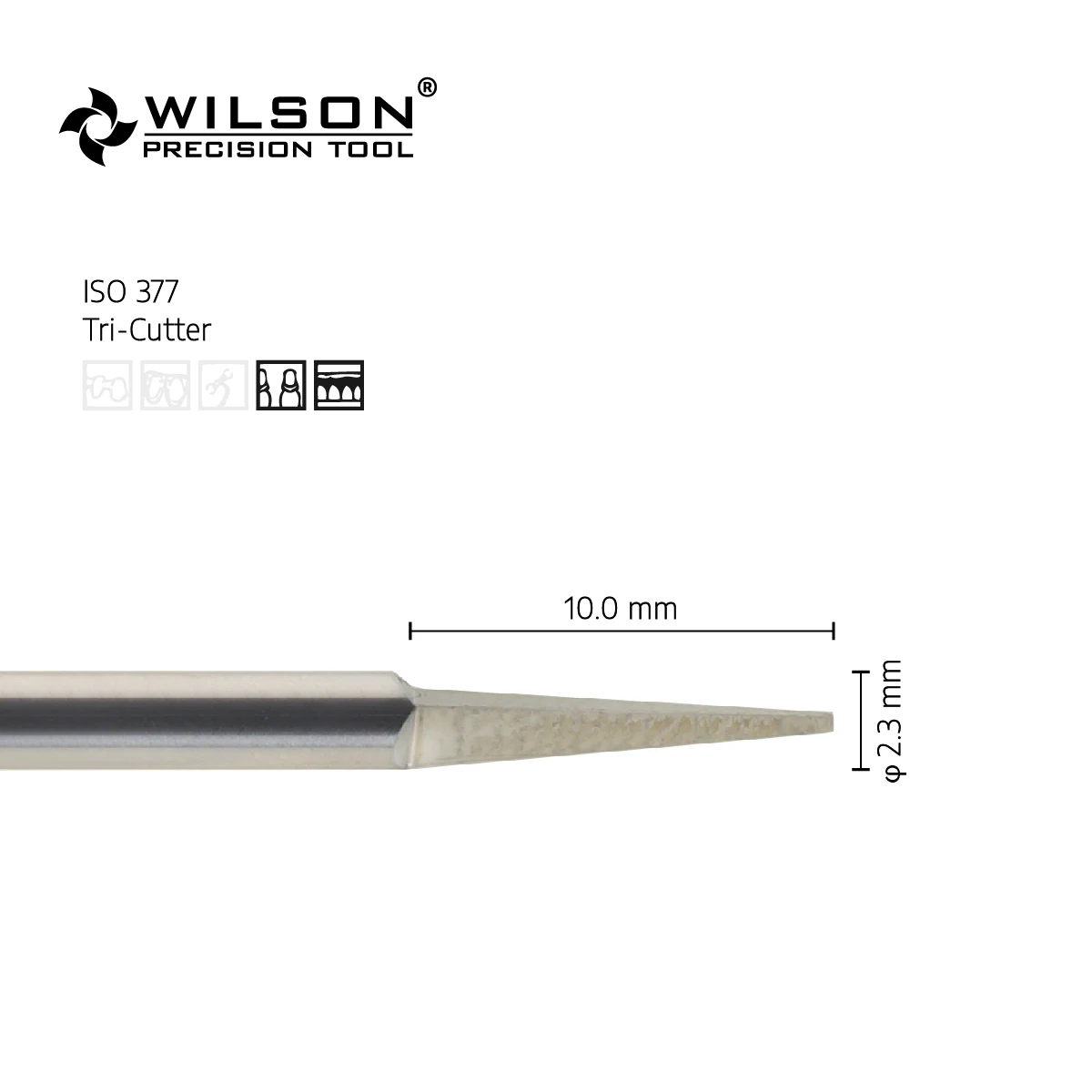 WilsonDental 5002003-ISO 468 377 011 Tungsten Carbide Tri-Cutter Burs Used For Resin