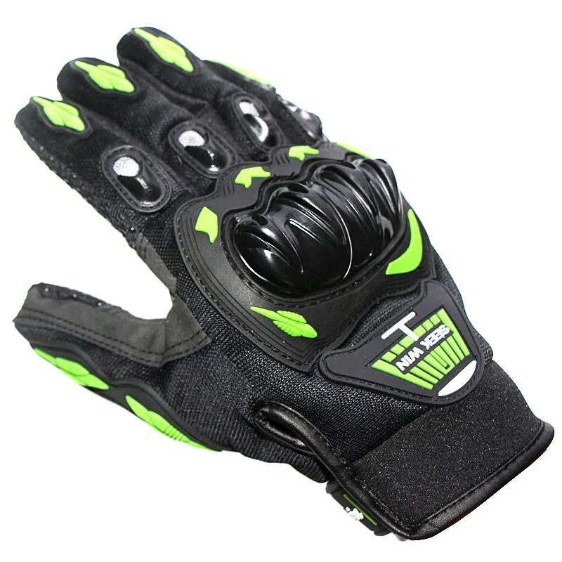 Motorcycle Gloves Artificial Leather Hard Knuckle Full Finger Protective Gear Racing Biker Riding Moto Motocross