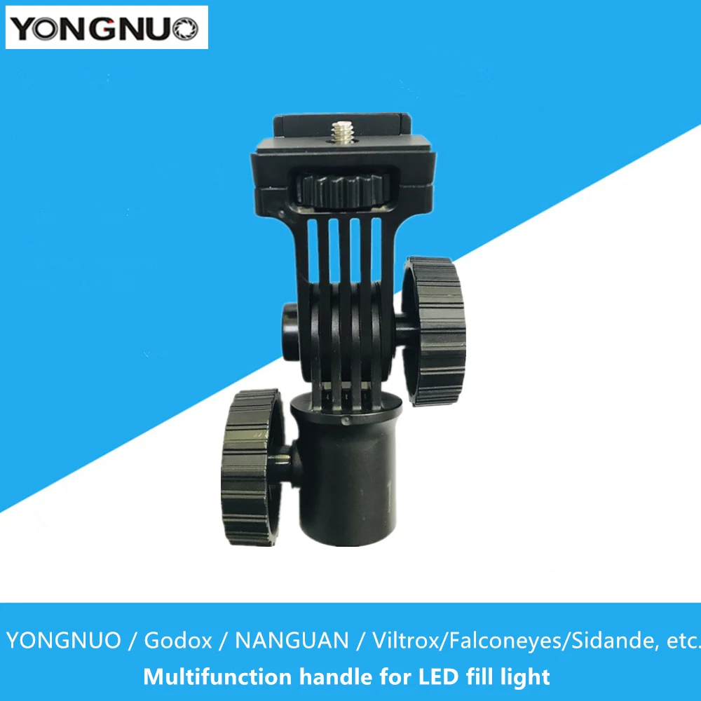 LED light Handle mounting bracket Hot shoe Mount Light Stand  For Yongnuo Godox Nanguan Viltrox Pixel FalconEyes Sidande.etc