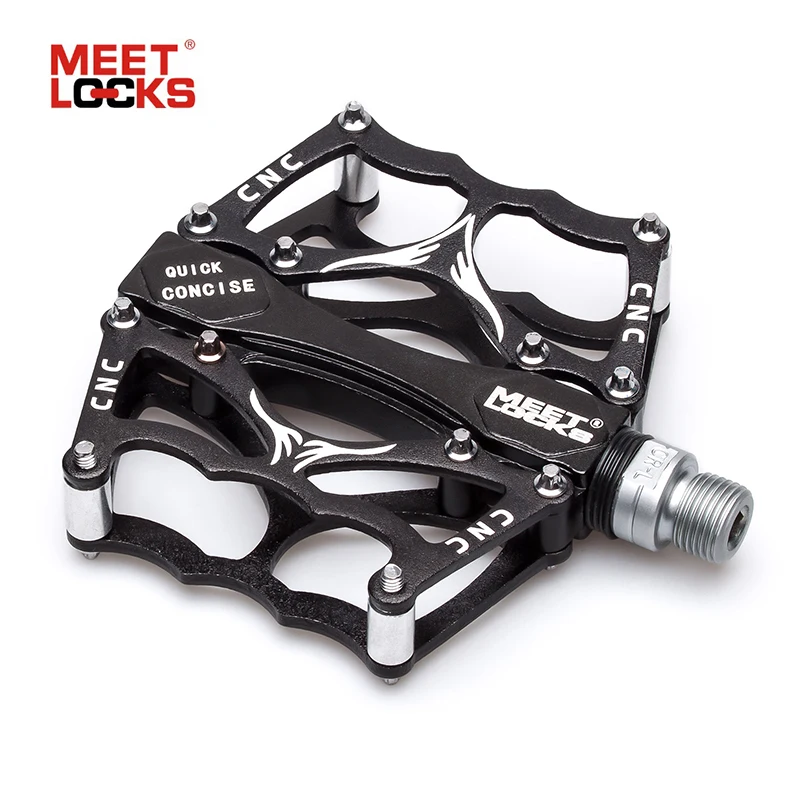 MEETLOCKS Bike Pedal Platform Sealed 3 Bearings Bicycle Pedals Anti-slip Mountain Bike pedales Alloy MTB Bike Accessories Parts