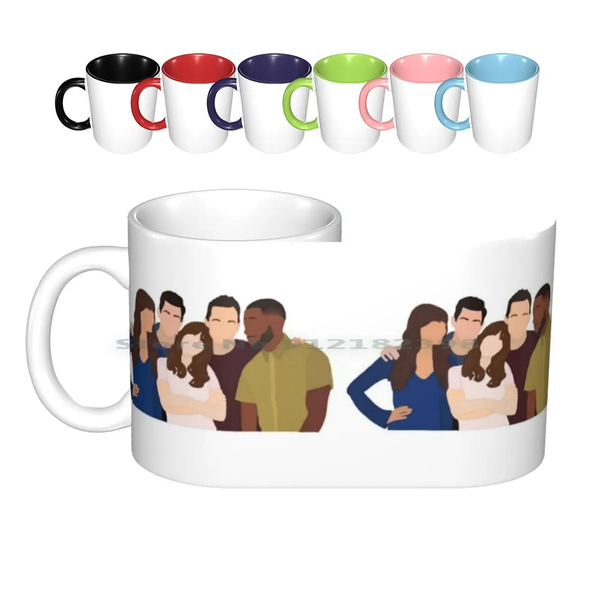 

New Girl Squad Ceramic Mugs Coffee Cups Milk Tea Mug New Girl New Girls Tv Comedy Jess Day Jess Day Nick Miller Nick Miller
