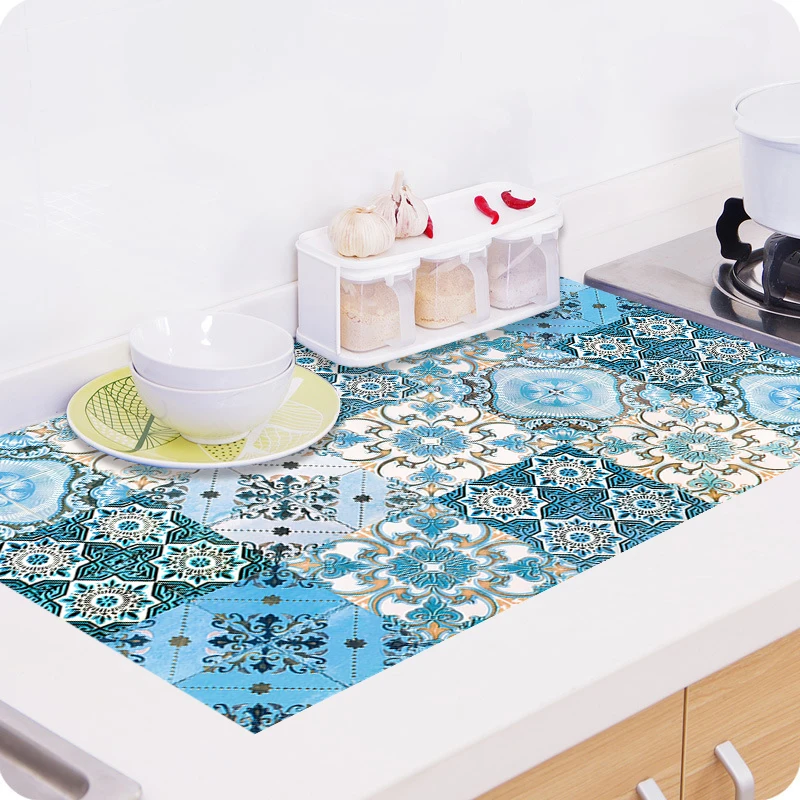 10/15/20cm Mandala Style Matte Surface Tile Sticker Peel & Stick Decoration Film For Tiles /Ground in Kitchen Wardrobe Wallpaper
