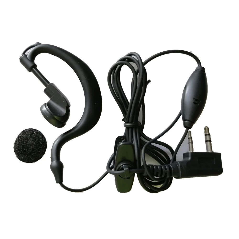 10Pcs 2Pin PTT Earpiece Walkie Talkie Headset untuk KENWOOD BAOFENG UV-5R BF-888S RETEVIS H777 RT7 untuk QUANSHENG untuk PUXING TYT