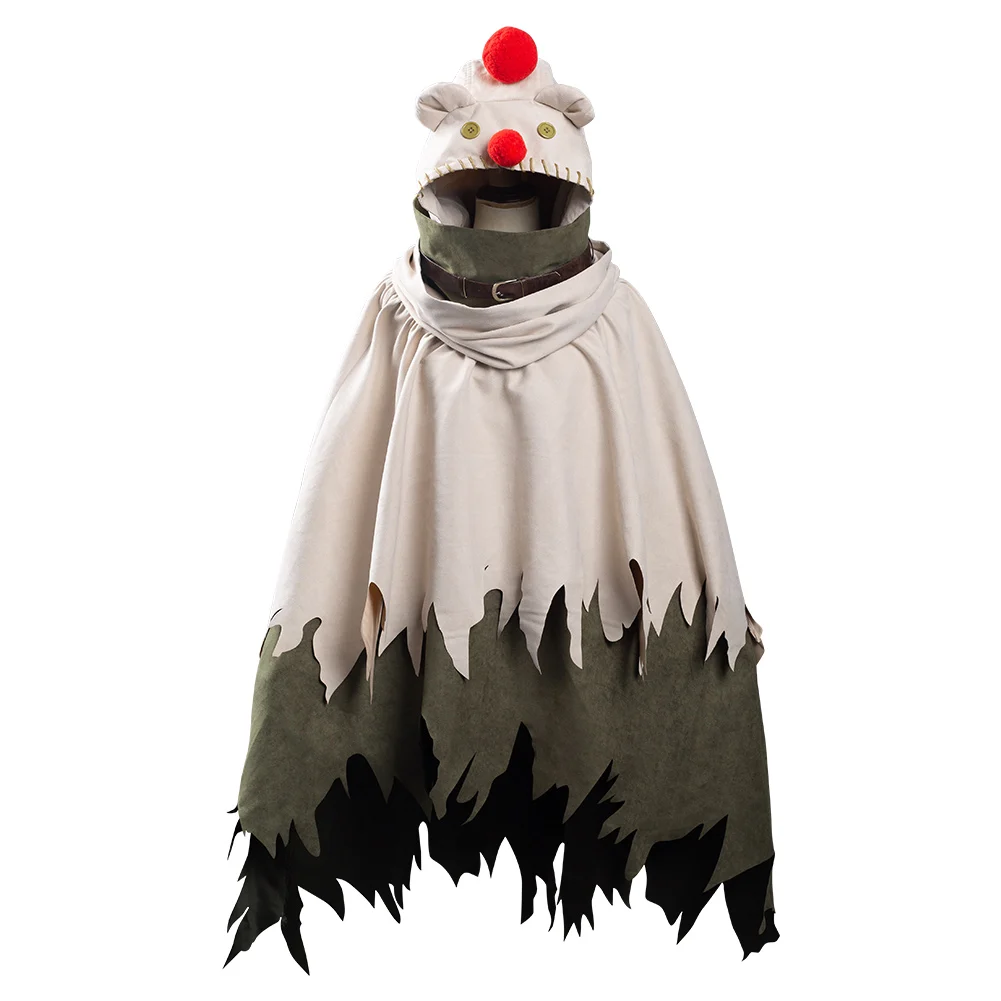 Final Fantasy VII Remake Cosplay Intergrade Yuffie Kisaragi Moogle Cape Cloak + Scarf Cosplay Costume Halloween Carnival Suit