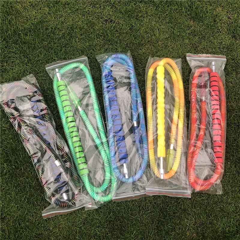 Length:185 CM Food Grade Silicone Shisha Hookah Hose Chicha Narguile Sheesha Accessories Hookah Pipes Water Smoking,Random