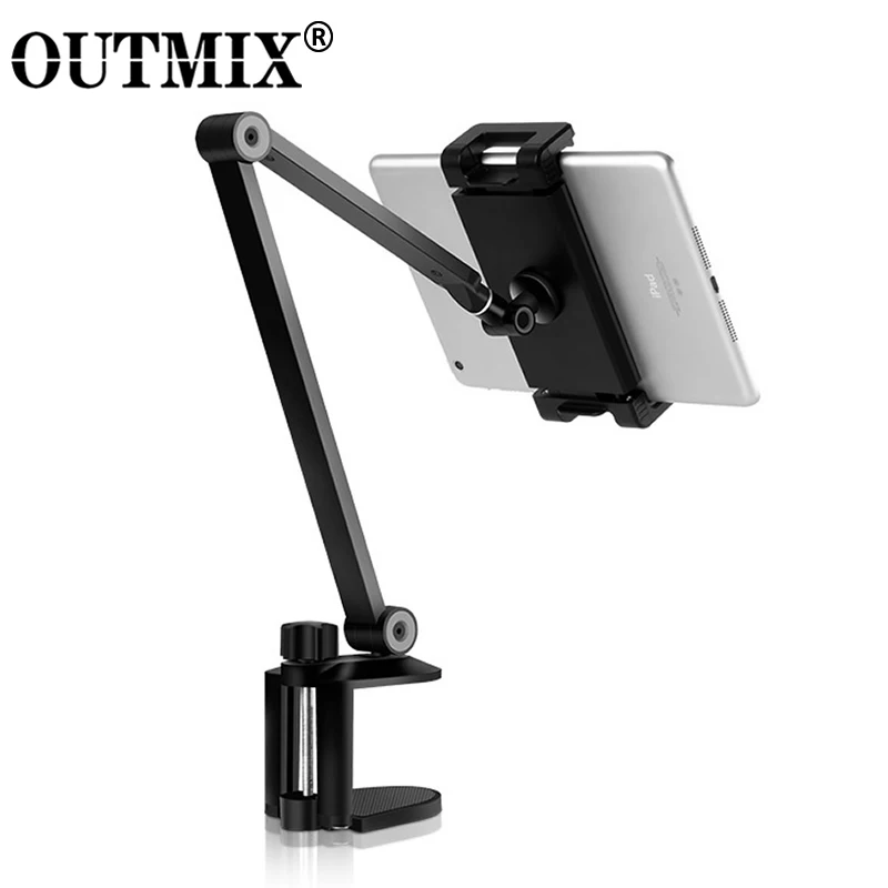 

Tablet Stand Rotating Long Arm Mobile Phone Holder Height/Angle Adjustable Aluminium Alloy Tablet Mount for 4-13inch iPhone iPad