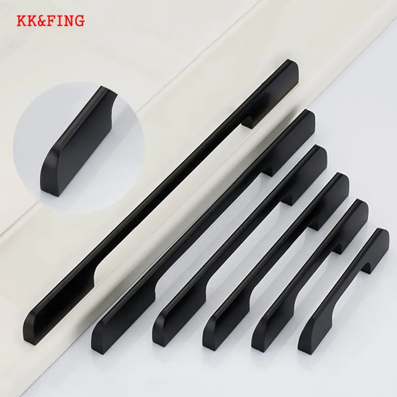 KK&FING American Aluminum Long Knob Cabinet Door Handles Bedroom Closet Dresser Kitchen Cupboard Drawer Pulls Furniture Hardware