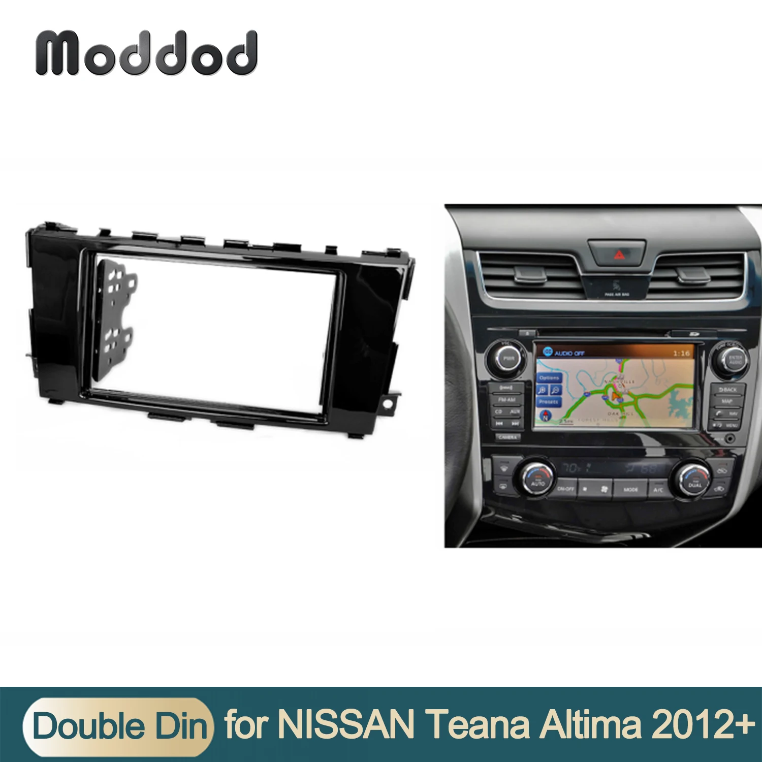 

Double 2 Din Radio Fascia for NISSAN Teana Altima 2012+ DVD Dashboard Stereo Player Panel Dash Installation Trim Kit Face Frame