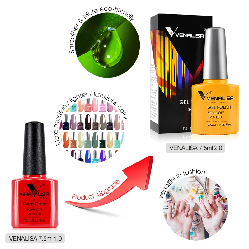 Venalisa Soak Off Gel-Nagellack, neue Serie, vollständige Abdeckung, Farbe, 7,5 ml, Nagel-UV-Gel-Nagelgel-Lack-Lack für CANNI-Gel-Maniküre – Detail 6
