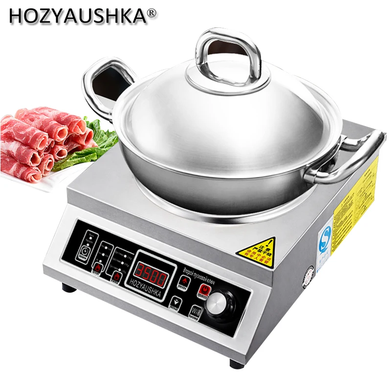 High-power 3500W induction cooker household stainless steel battery stove commercial induction cooker kitchen cooking