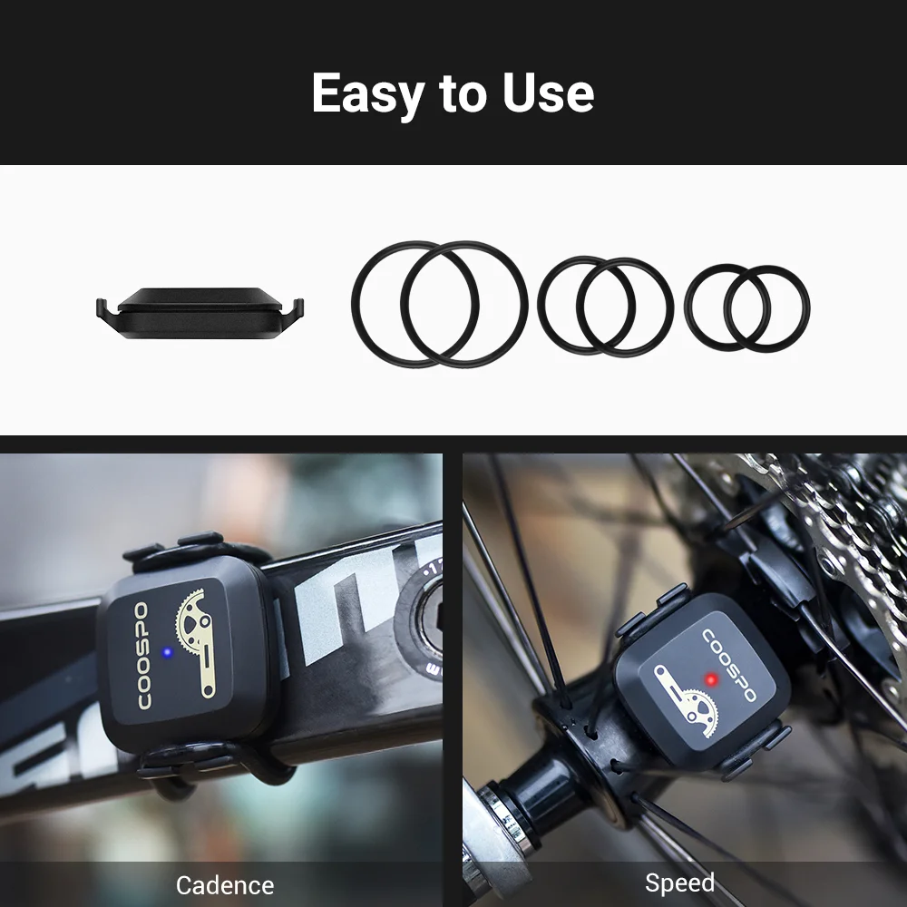 COOSPO BK467 Cadence and Speed Sensor Dual Mode Rpm Monitor Bluetooth 4.0 ANT Road Bike For Wahoo Garmin Bike Computer
