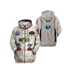 Jumeast Men Women Sweatshirts Armstrong Astronaut Spacesuit Oversized Coat Casual Jacket Pullover Fashion Spring Zipper Hoodies