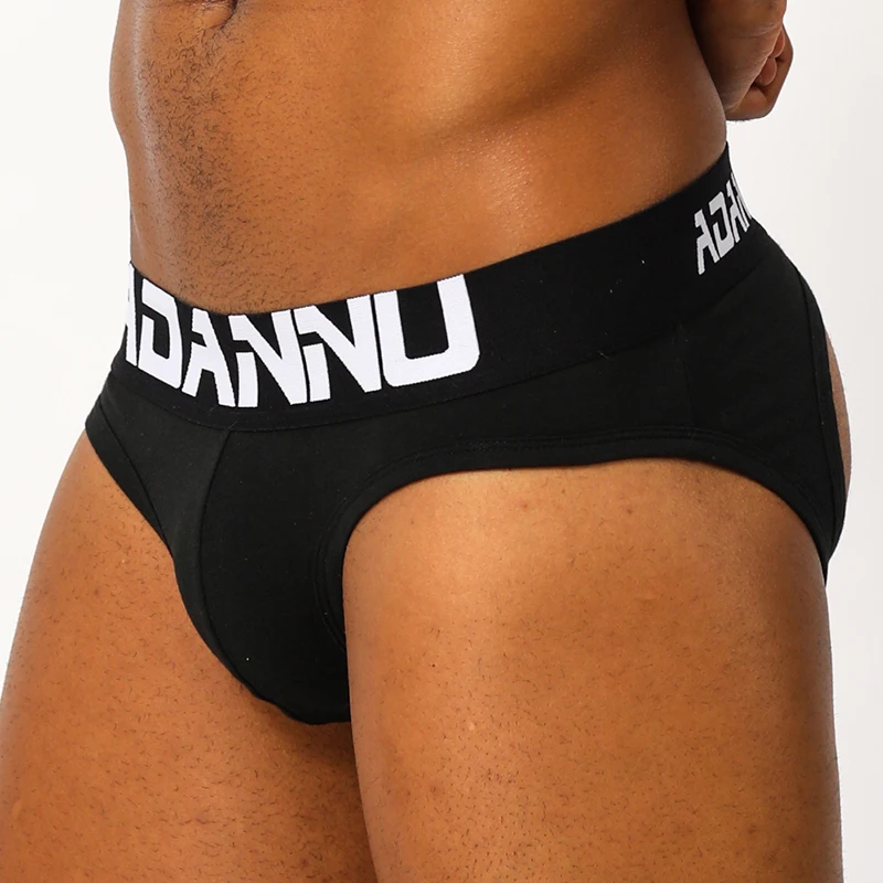 ADANNU Brand Sexy Underwear Men Jockstrap Breathable Comfortable Underpants Male Panties Cueca Tanga Men\'s Thongs Open Backless