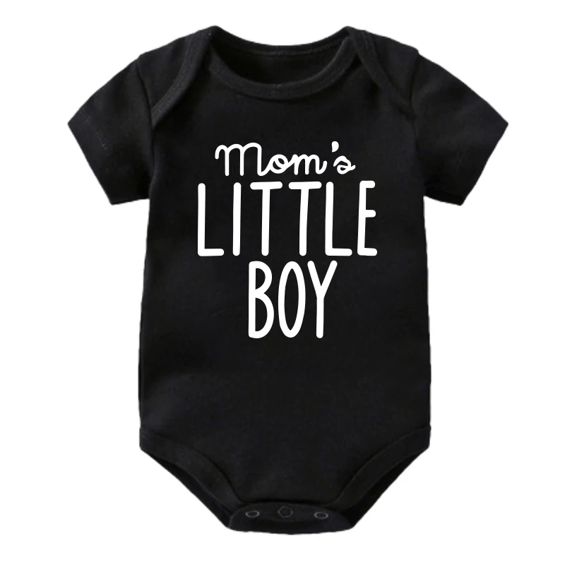 Toddler Funny Newborn Baby Clothes MOM LITTLE BOY Print kid 100% Cotton Jumpsuits Bodysuits Outfits Infant Romper son baby 0-24M