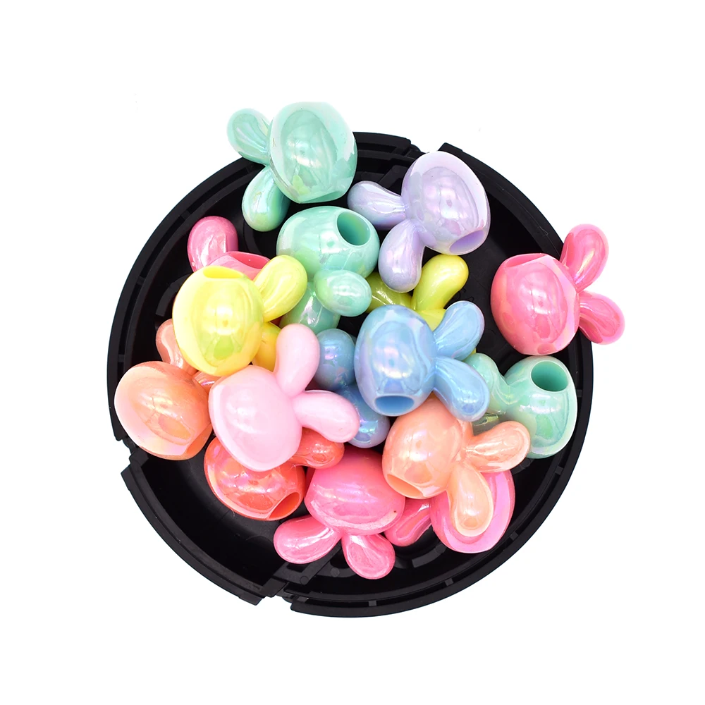 50pcs/Pack Rabbit Hair Ring Hair Beads Dreadlock Beads cuffs clips  5mm hole  hair cuffs for braids dreadlock accessories