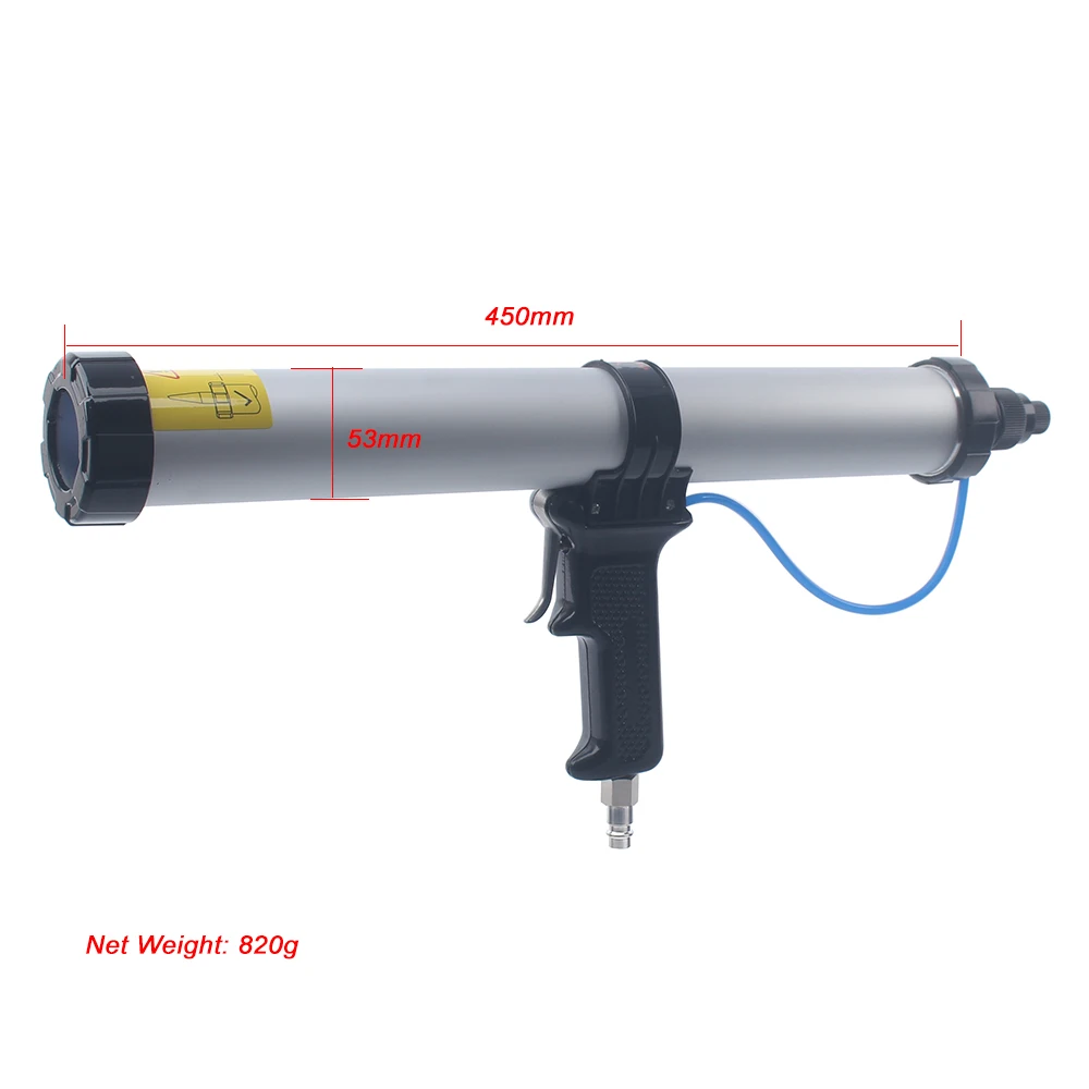 YOUSAILING 15 Inches 600ml Sausage Pneumatic Caulking Gun Silicone Sealant Gun Air Rubber Gun Caulk Applicator Tool