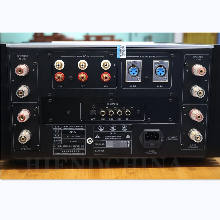 R-189 WINNER AD-3/AD-3D HI-FI amplificador Clase A pura 150W * 2/24bit/192khz DAC diseño de doble canal único