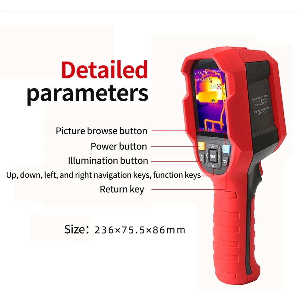 UNI-T UTi260B Thermal Imager Resolution 256 x192 (Including Battery) 25Hz For Leakage inspection and maintenance Infrared Camera