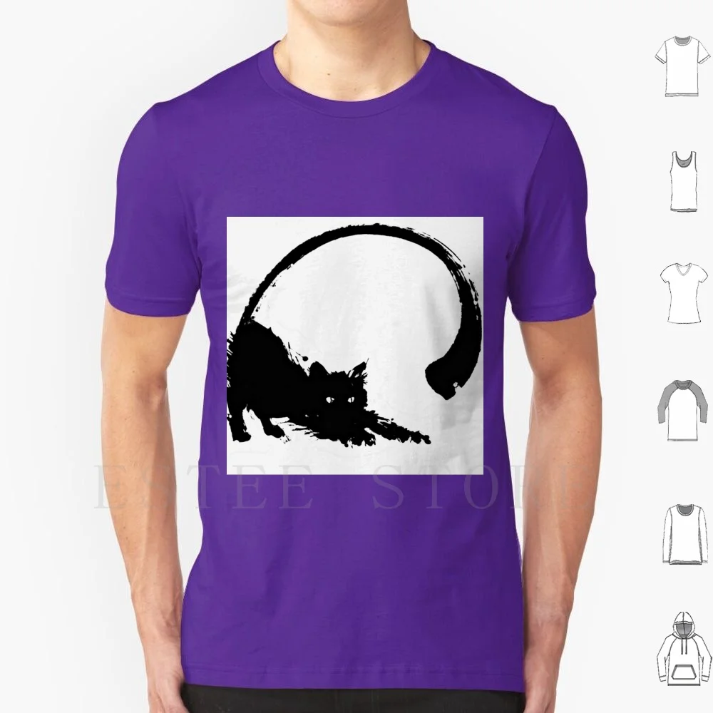 

Zenkitty T Shirt Men Cotton 6xl Enso Cat Zen