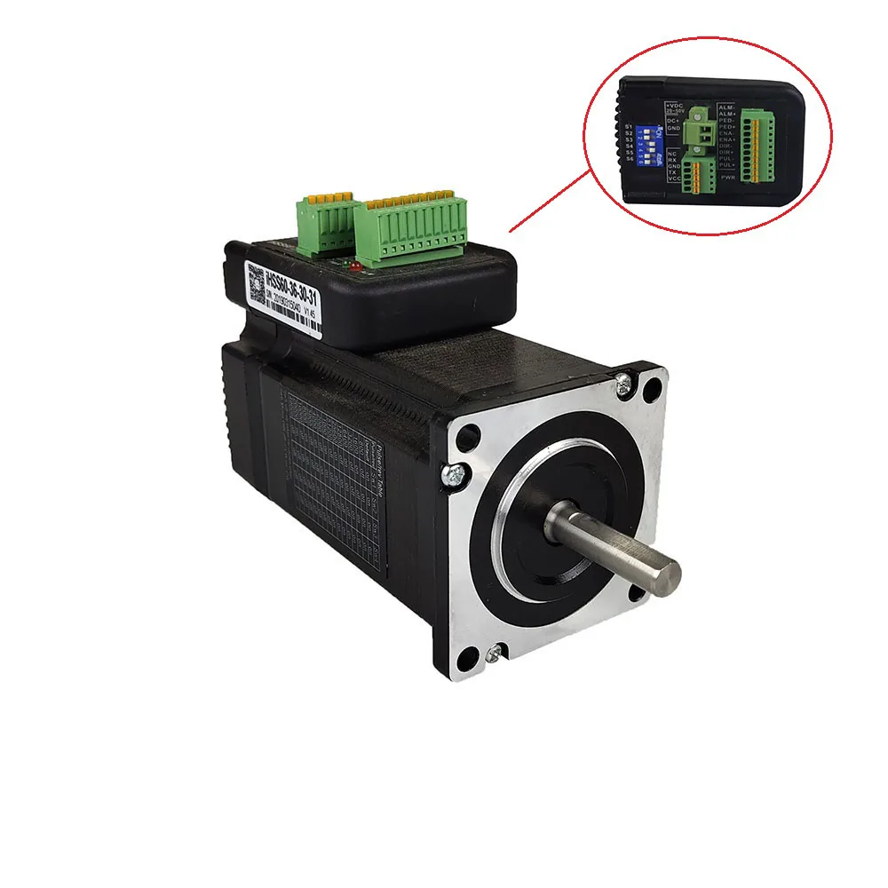 

CNC Single axis 2-phase 60 Integrated Closed-loop Stepper Motor Nema24 3NM 24-50VDC Hybrid Servo iHSS60-36-30-31