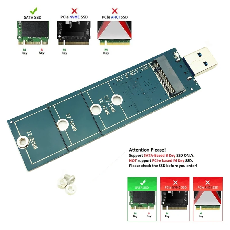 NEW M2 SSD Adapter M2 USB Adapter M2 to USB 3.0 USB 3 USB3 6Gb Riser Converter for 2230 2242 2260 2280 B+M Key NGFF M.2 SATA SSD