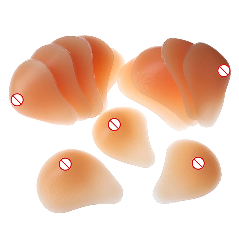 Silicone False Breast  Fake False Breast Prosthesis Super Soft Silicone Gel Pad  Supports Artificial Spiral For Women