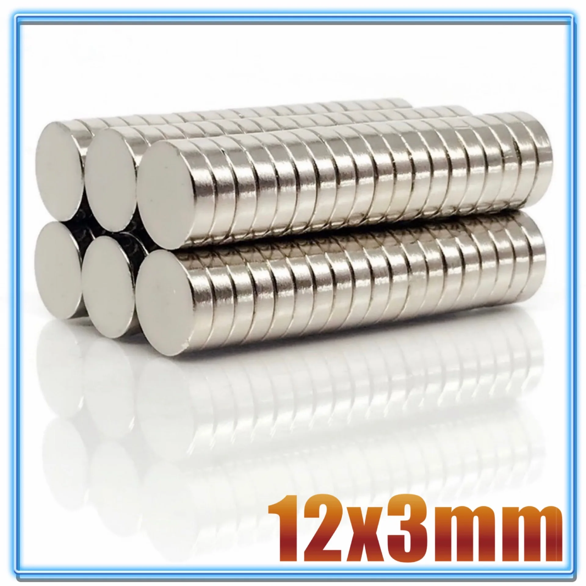 10 ~ 500Pcs N35 Magnet Round 12X1 12X1.5 12X2 12X3 12X4 12X5 12X6 Neodymium Magnet Permanen NdFeB Super Kuat Magnet Yang Kuat