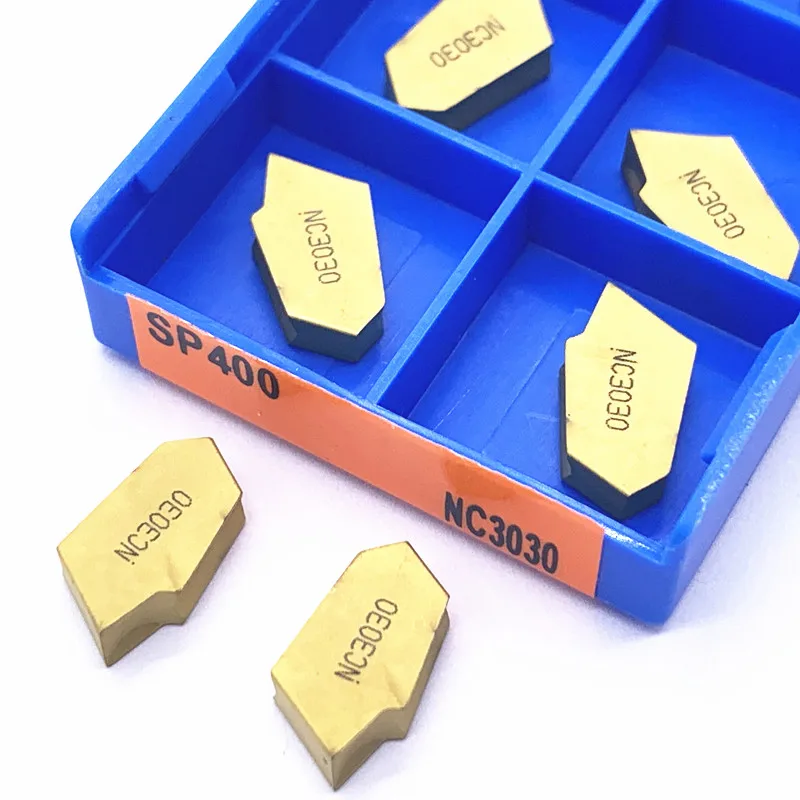10 قطعة SP400 NC3020/NC3030/PC9030 الحز كربيد إدراج SP 300 عدة المخرطة تحول إدراج