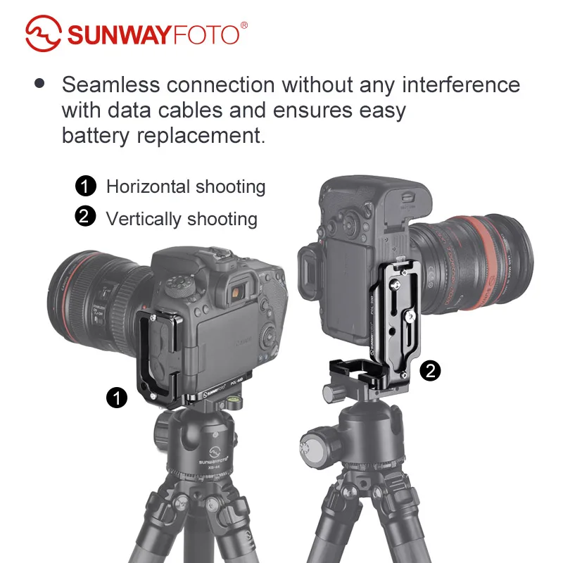 SUNWAYFOTO PCL-90D Tripod Head Quick Release Plate for 90D Camera Tripod Head L-bracket  Specific Aluminum Quick Release