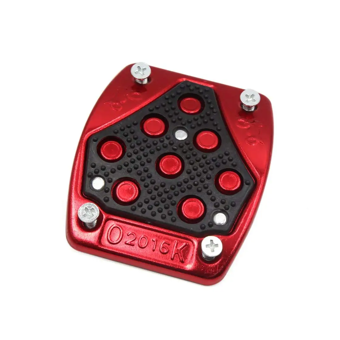 X Autohaux Universal Black Red Aluminum Alloy Antislip Brake Pedal Cover for Motorcycle