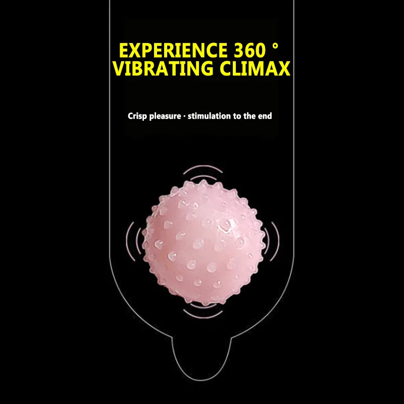 Sex Toy Electric Vibrator Ball with Beads 35mm Soft Prostate Vagina Massager Dick Extender for Condom Men Sex Products TK-ing